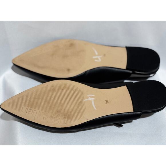 Calvin Klein Flats Ladies Slingback Black Sz 9 Career Travel City Capsule Simple - Picture 6 of 8